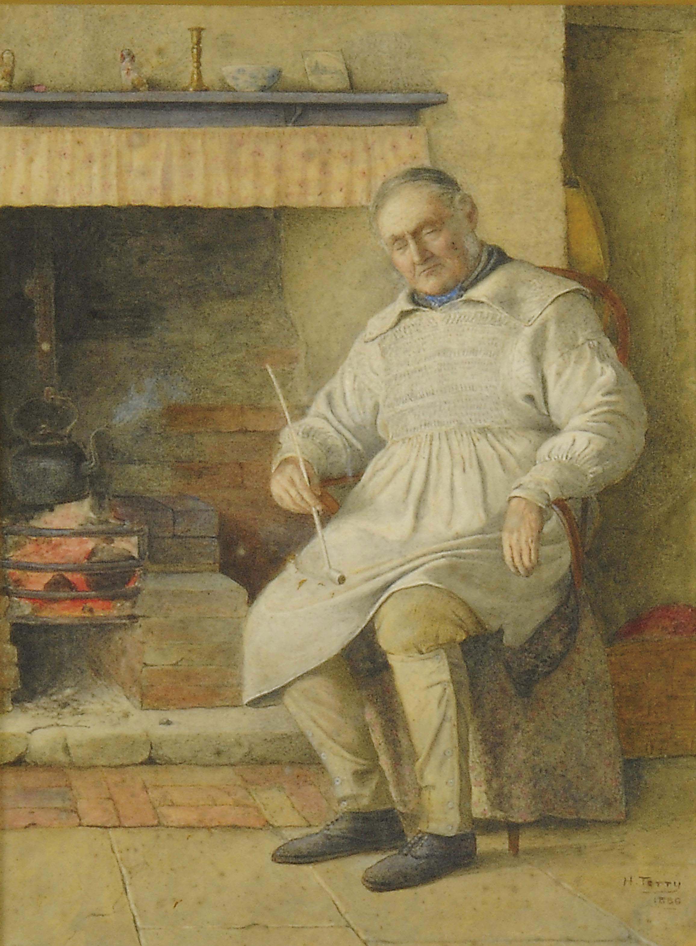 Henry M. Terry - Resting by the hearth