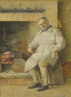 Henry M. Terry - Resting by the hearth
