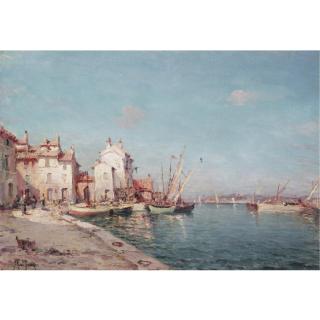 Henry Malfroy - A Harbour Scene; The Fishermen