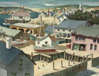 Henry Martin Gasser - Harbor Scene