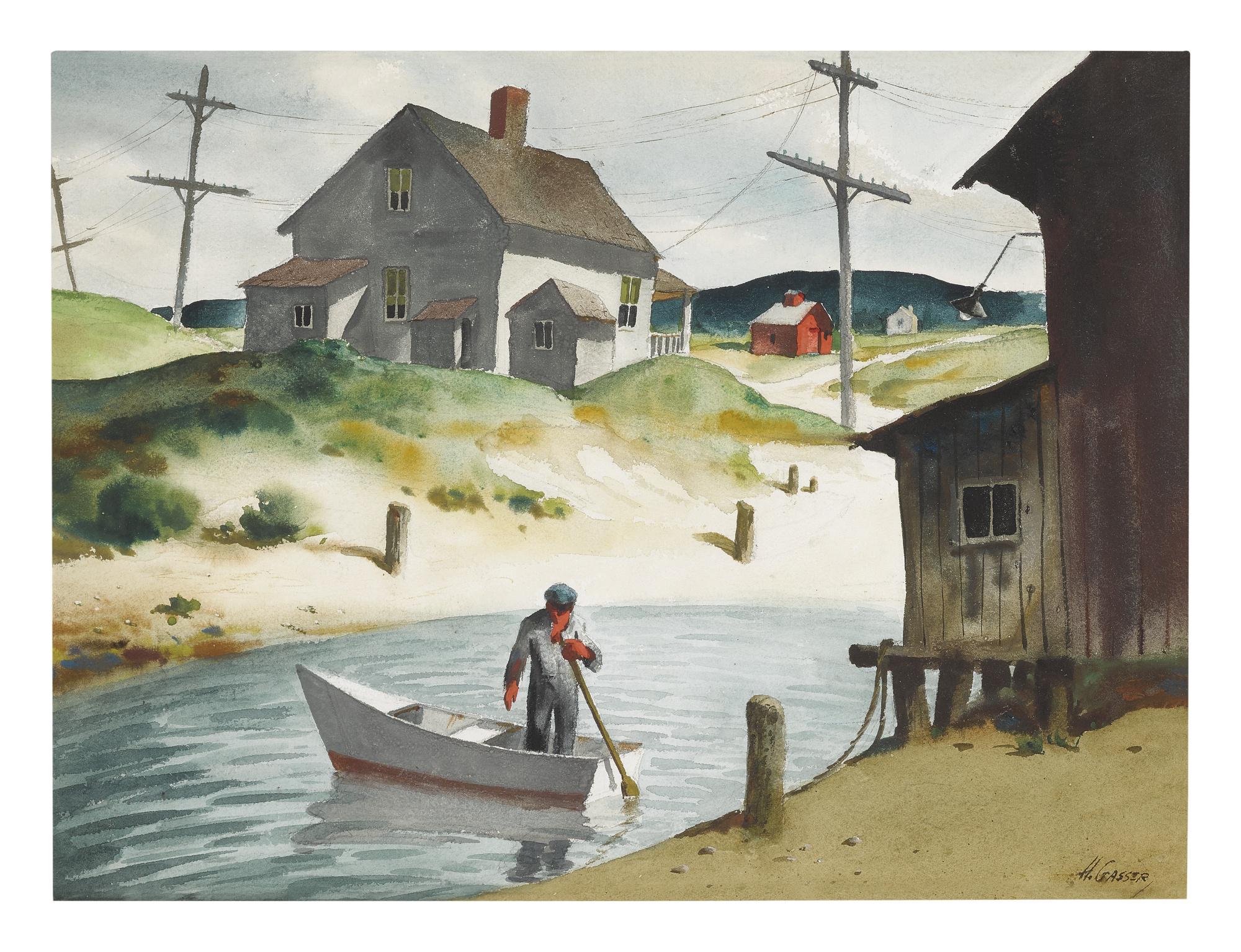 Henry Martin Gasser - Man In Rowboat