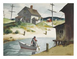 Henry Martin Gasser - Man In Rowboat