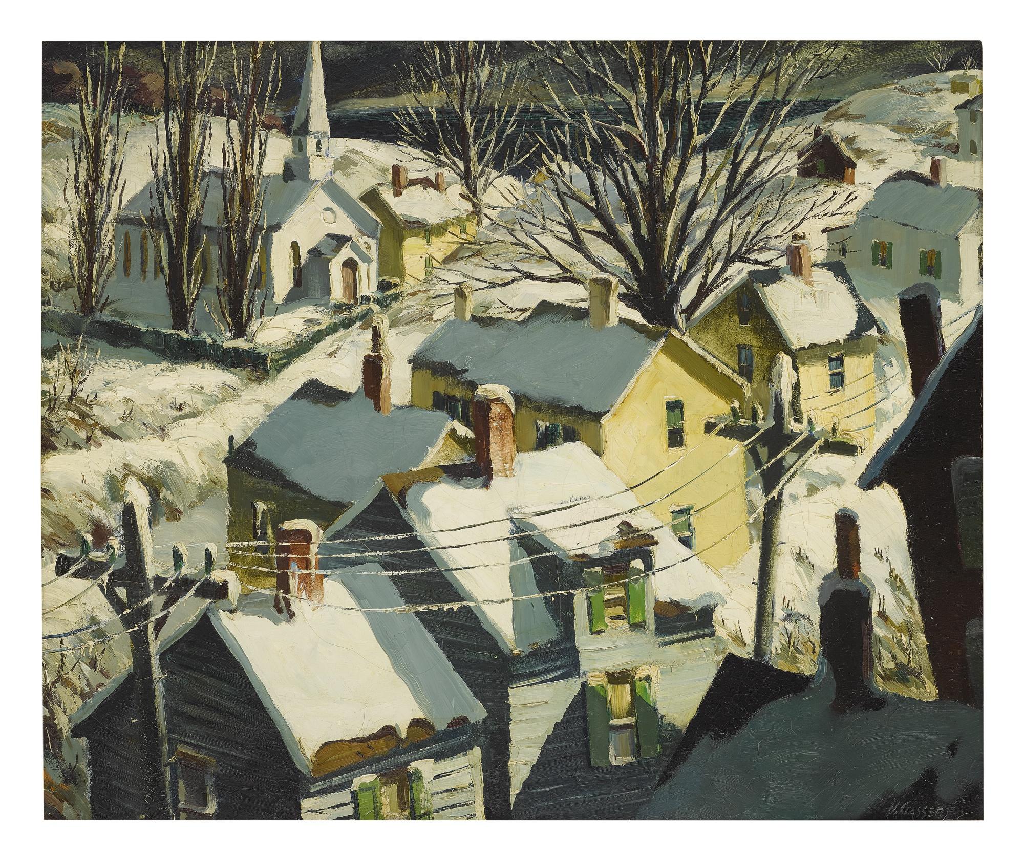 Henry Martin Gasser - Townscape With Church