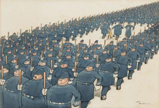 Henry Mayo Bateman - A slight misunderstanding with the till