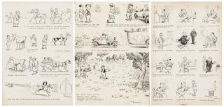 Henry Mayo Bateman - Grand National (i); Handy (ii); An\' find some pritty [sic] beauty spot! (iii)