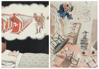 Henry Mayo Bateman - The Colonel\'s Christmas Dream (i); The Colonel gets a writ (ii)