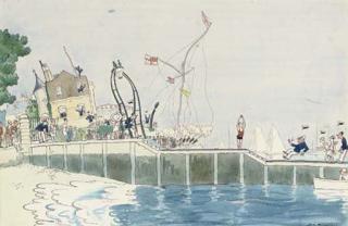 Henry Mayo Bateman - The man who bathed from the Squadron steps