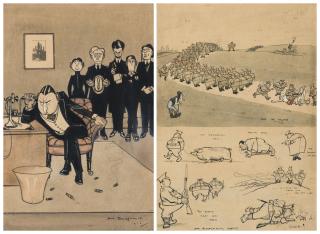 Henry Mayo Bateman - The Millionaire (i); Why we Halted (ii); The Post-Impressionist Exhibition (iii)