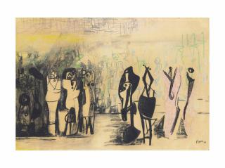 Henry Moore, O.M., C.H. - Drawing for Metal Sculpture