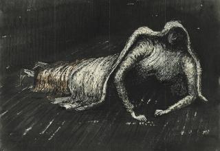 Henry Moore, O.M., C.H. - Figure In A Shelter