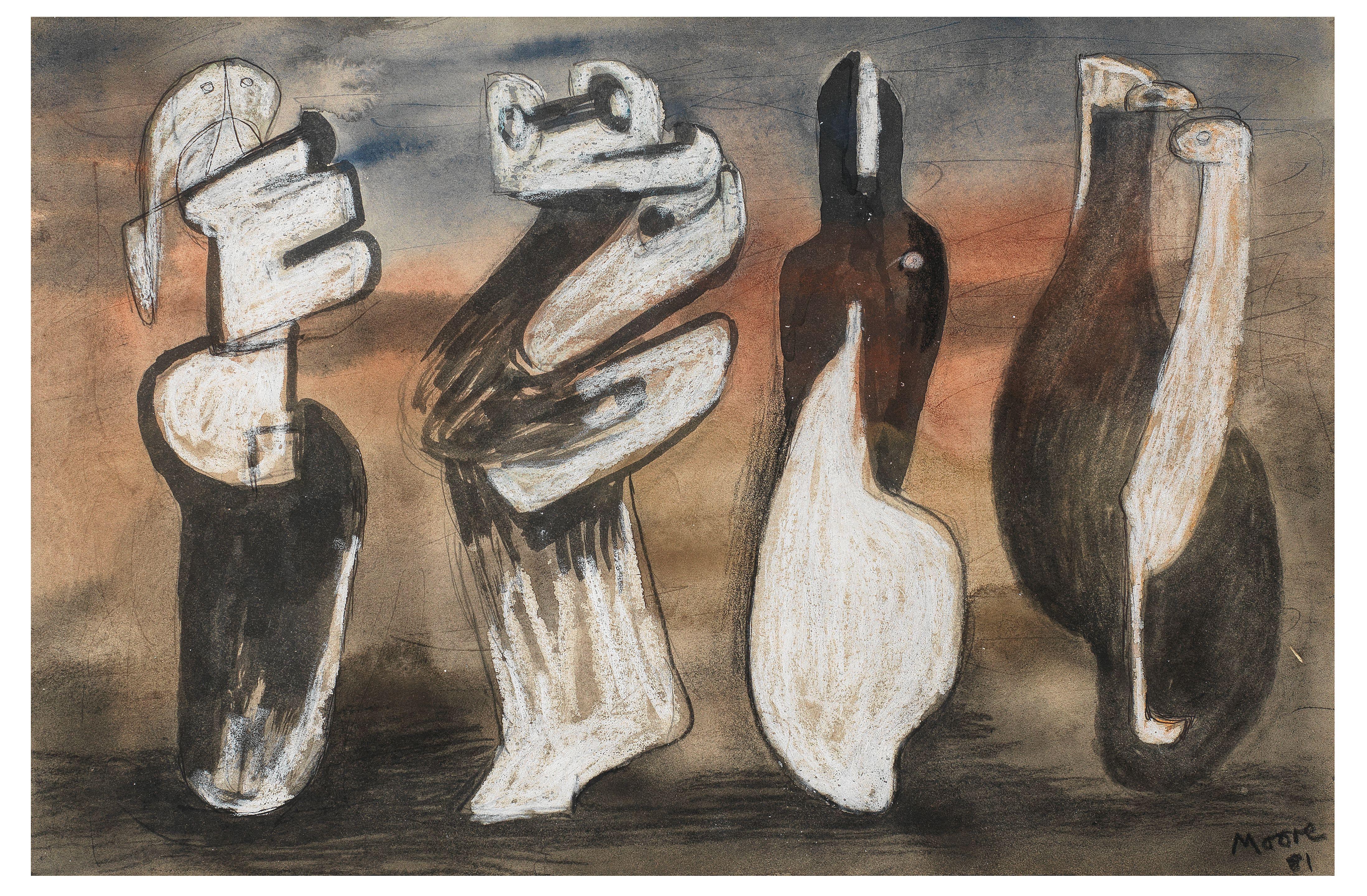 Henry Moore O.M., C.H. - Four Ideas for Sculpture