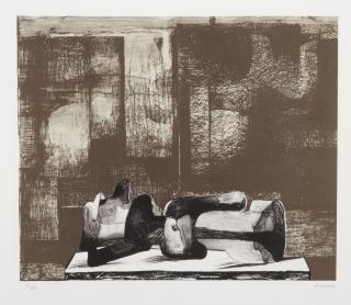 Henry Moore O.M., C.H. - Reclining Figure Architectural Background Iv