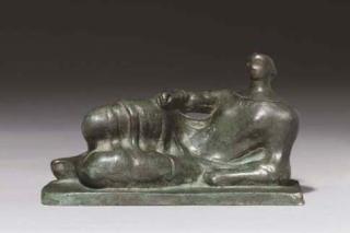 Henry Moore, O.M., C.H. - Reclining Figure: Maquette For Memorial Figure, Dartington Hall