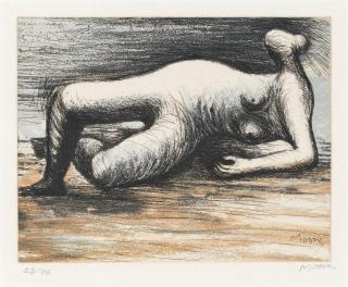 Henry Moore O.M., C.H. - Reclining Nude, from \'Sketchbook 1980\'