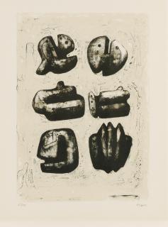 Henry Moore O.M., C.H. - Six Stone Figures