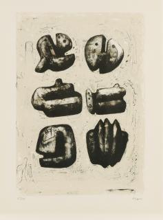 Henry Moore O.M., C.H. - Six Stone Figures