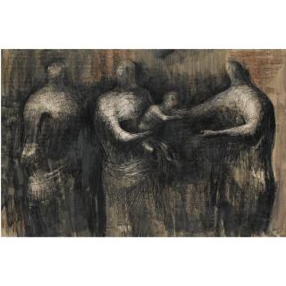 Henry Moore, O.M., C.H. - Three Women And A Child