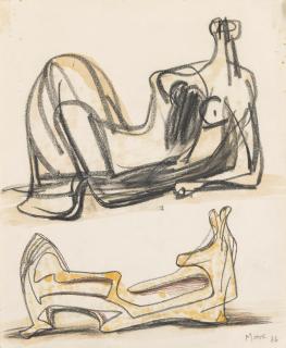 Henry Moore O.M., C.H. - Two Reclining Figures