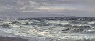 Henry Moore, R.A., R.W.S. - A Freshening Breeze, Nightfall