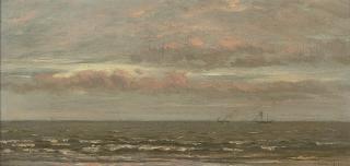 Henry Moore, R.A., R.W.S. - Becalmed at dusk