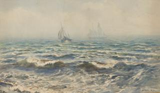 Henry Moore, R.A., R.W.S. - Mist Rising From The Sea