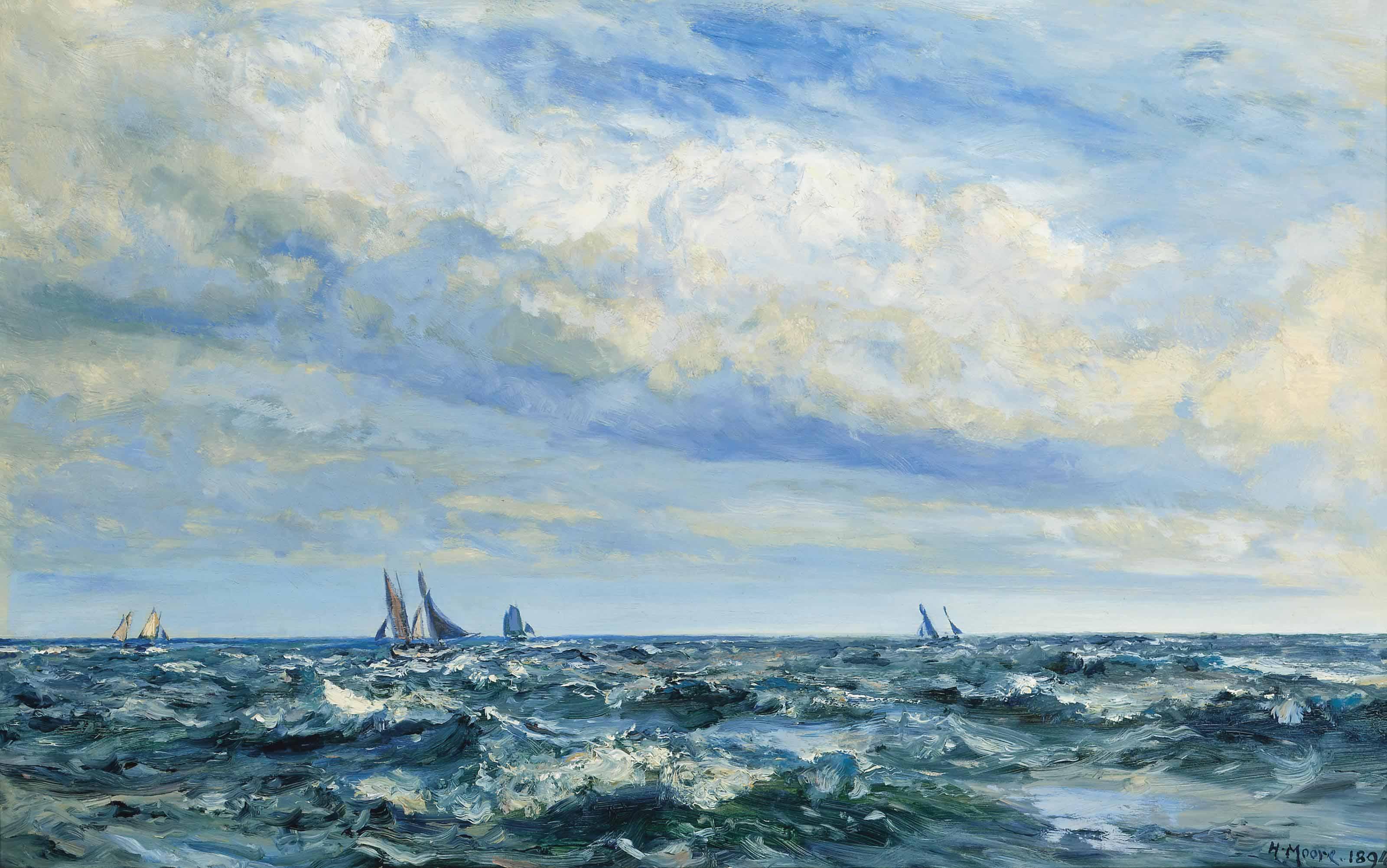 Henry Moore, R.A., R.W.S. - Summer sailing