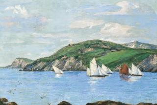 Henry Moore, R.A., R.W.S. - The drifting fishing fleet