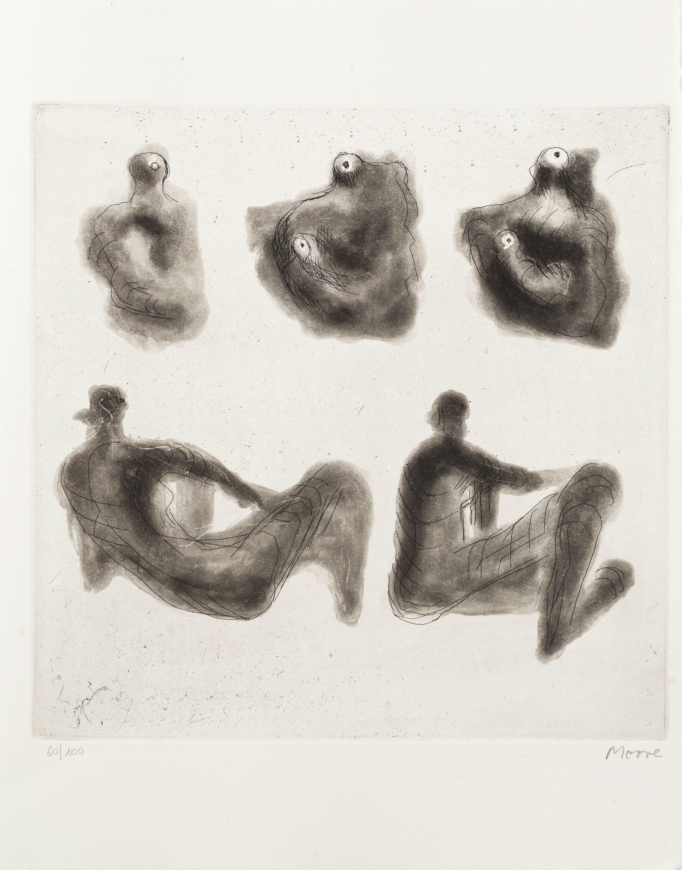 Henry Moore, R.A. - One plate, from \'La Mysticité Charnelle de René Crevel\'
