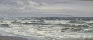 Henry Moore, R.A. - Waves breaking on a beach