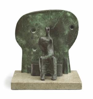 Henry Moore - Armless Seated Figure against Round Wall