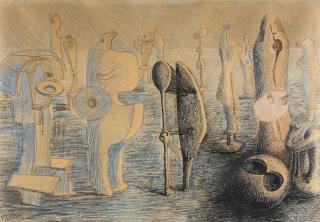 Henry Moore - Drawing for Metal Sculpture