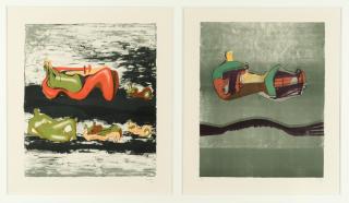 Henry Moore - Ensemble De Deux Oeuvres: