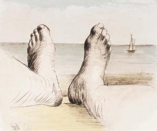 Henry Moore - Feet on Holiday I; and II (C. 562; and 563)