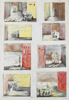 Henry Moore - Figures in Settings (Cramer 5)