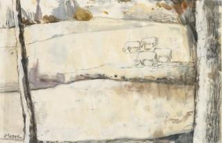 Henry Moore - Landscape With Cows