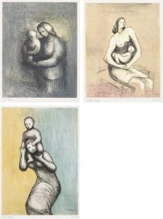 Henry Moore - Mother and Child, Much Hadham, Raymond Spencer Company Ltd., 1983 (Cramer 671-700)