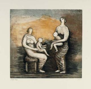 Henry Moore - Mother and Child, Raymond Spencer Company Ltd. for the Henry Moore Foundation, Much Hadham, 1983 (C. 671-700)