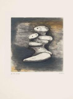 Henry Moore - Mother and Child XVII, from Mother and Child series (Cramer 687)