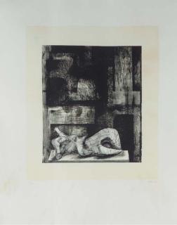 Henry Moore - Reclining Figure Architectural Background II (C. 455)