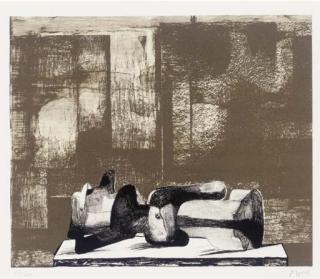 Henry Moore - Reclining Figure - Architectural Background IV (C. 457)