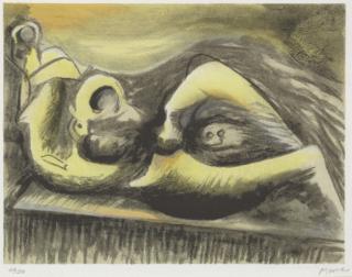 Henry Moore - Reclining Figure Idea for Metal Sculpture (C. 653)