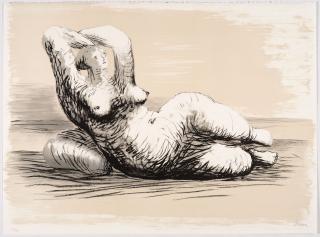 Henry Moore - Reclining woman on beach. 1980/81.