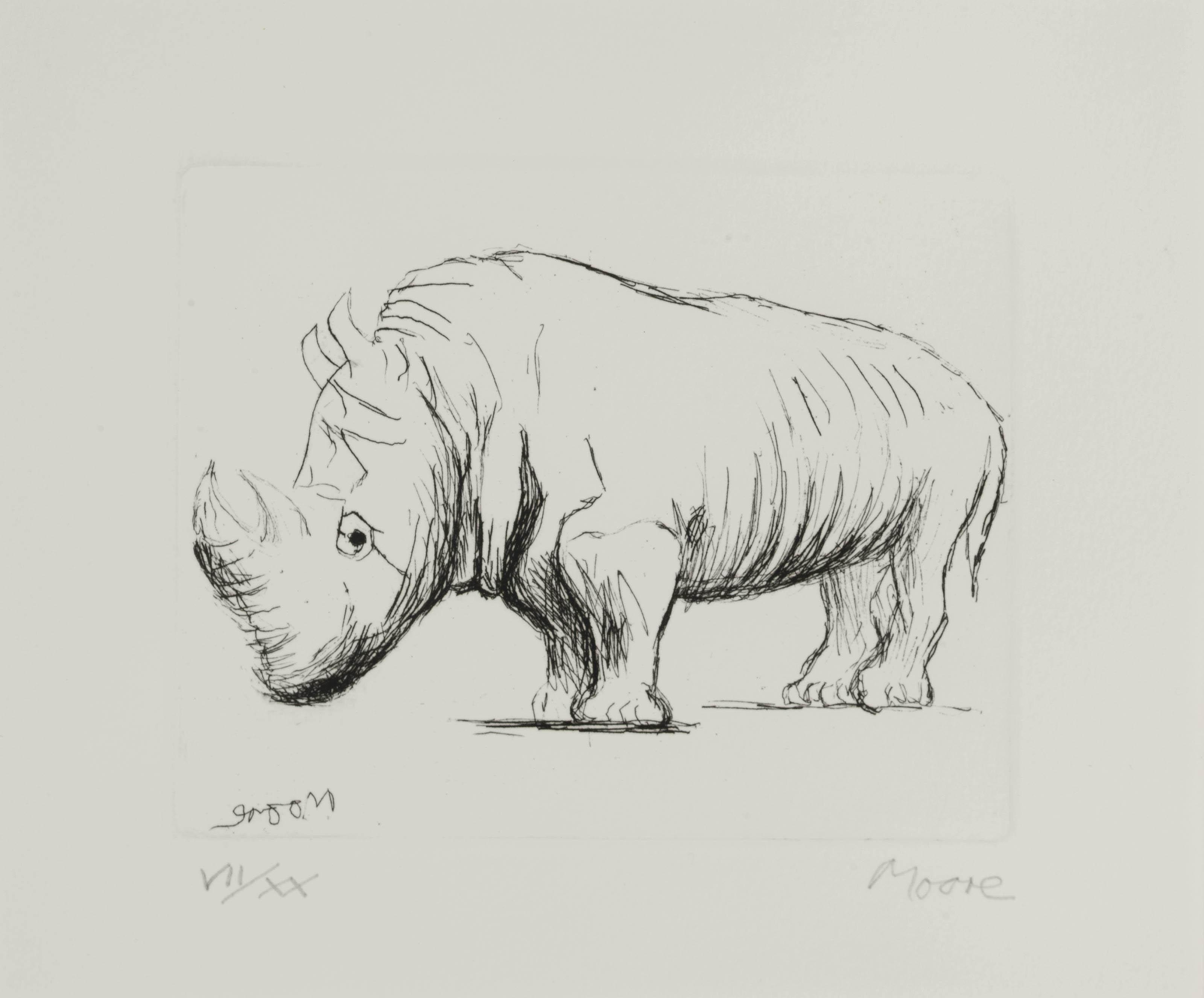 Henry Moore - Rhinoceros, from Animals in the Zoo (C. 633)