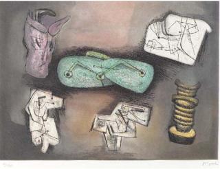 Henry Moore - Sculptural Ideas 4, from Sculptural Ideas (C. 583)