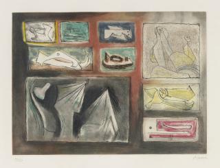 Henry Moore - Sculptural Ideas I: Five Plates (Cramer 581-83, 585-86)