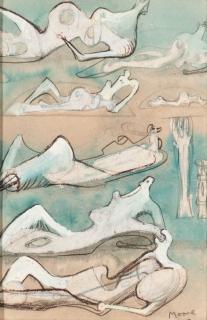 Henry Moore - Sculpture Studies blue
