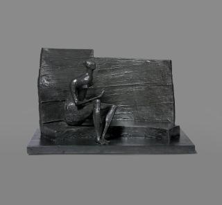 Henry Moore - Seated Figure Against Curved Wall