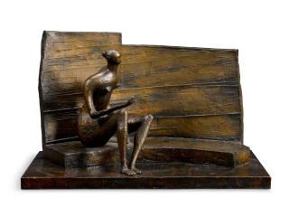 Henry Moore - Seated Figure Against Curved Wall