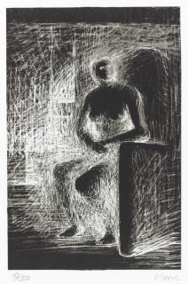 Henry Moore - Seated Figure IV Reverse Lighting (C. 410)