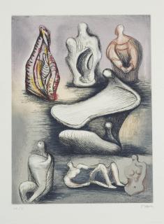 Henry Moore - Seven Sculpture Ideas II (C. 590)